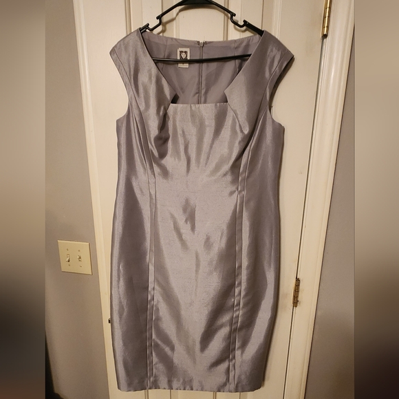 Anne Klein Dresses & Skirts - Anne Klein Elegant Gray Midi Dress